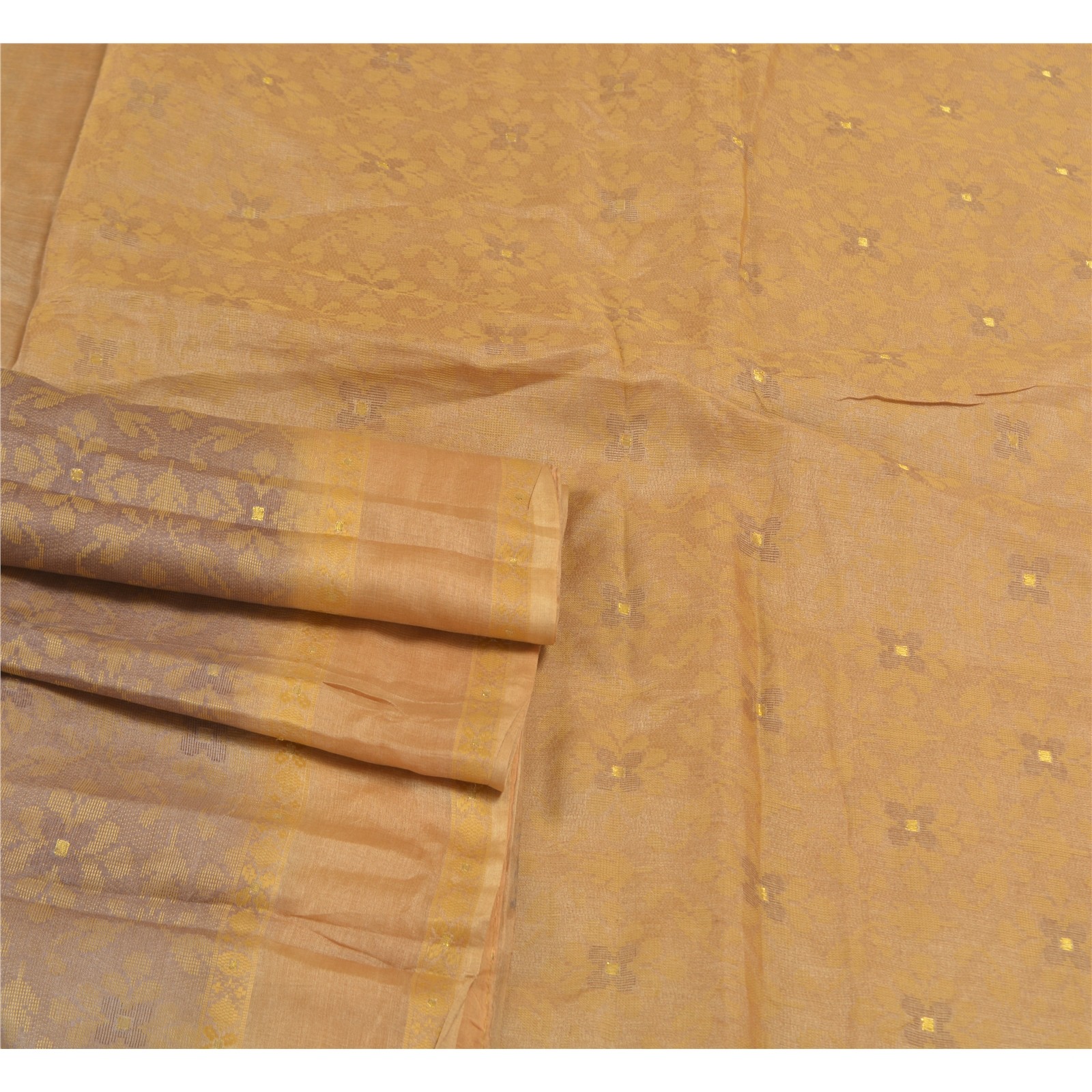 Sanskriti Vintage Purple Sarees 100% Pure Silk Hand-Woven Craft Sari Fabric
