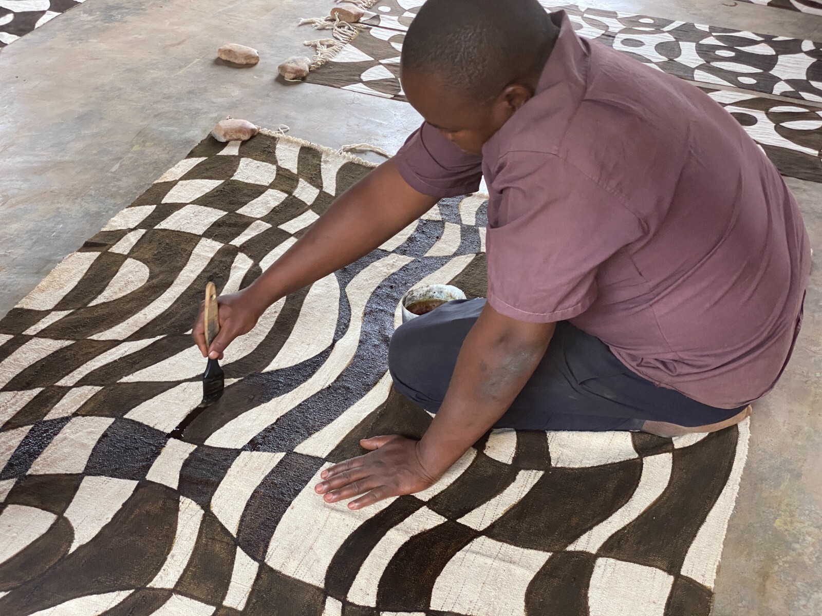 Mudcloth Fabric / African Mudcloth / Bògòlanfini / Zebra Throw / Handmade Fabric