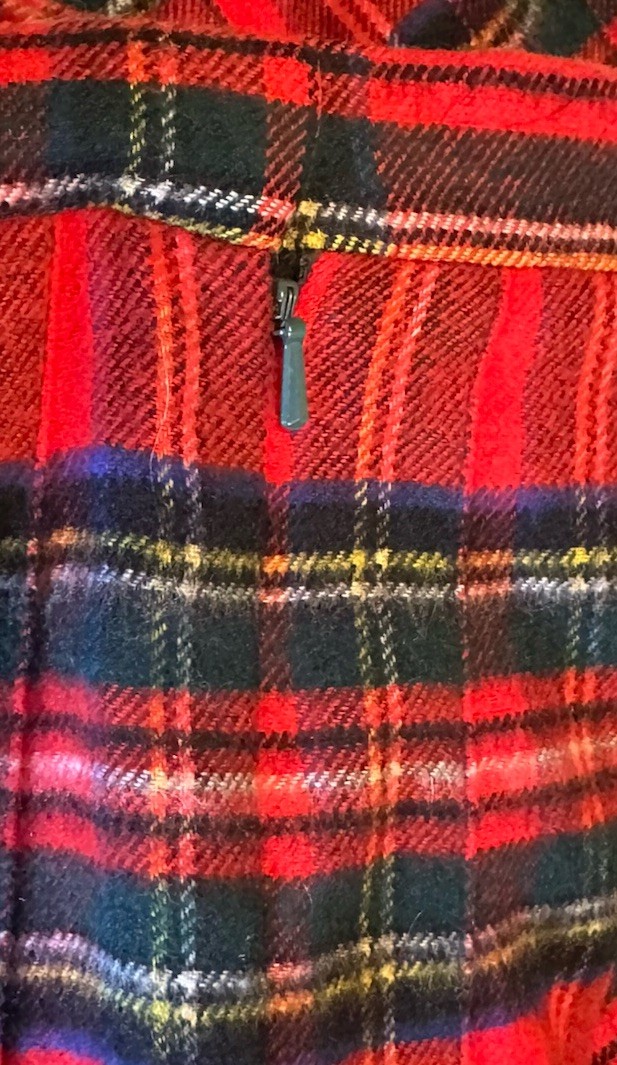 Tartan Gift Shop Red Plaid Cashmere Wool Peter MacArthur Scottish Skirt Size 14