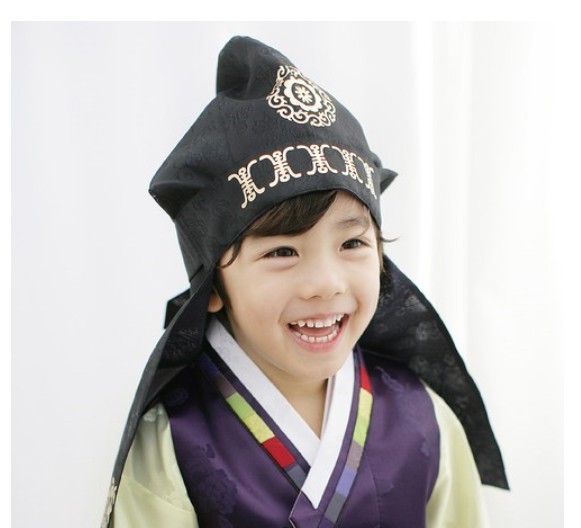 Hanbok Bokgeon Korean Traditional Clothing Hood Hat Birthday Party For Baby Boys