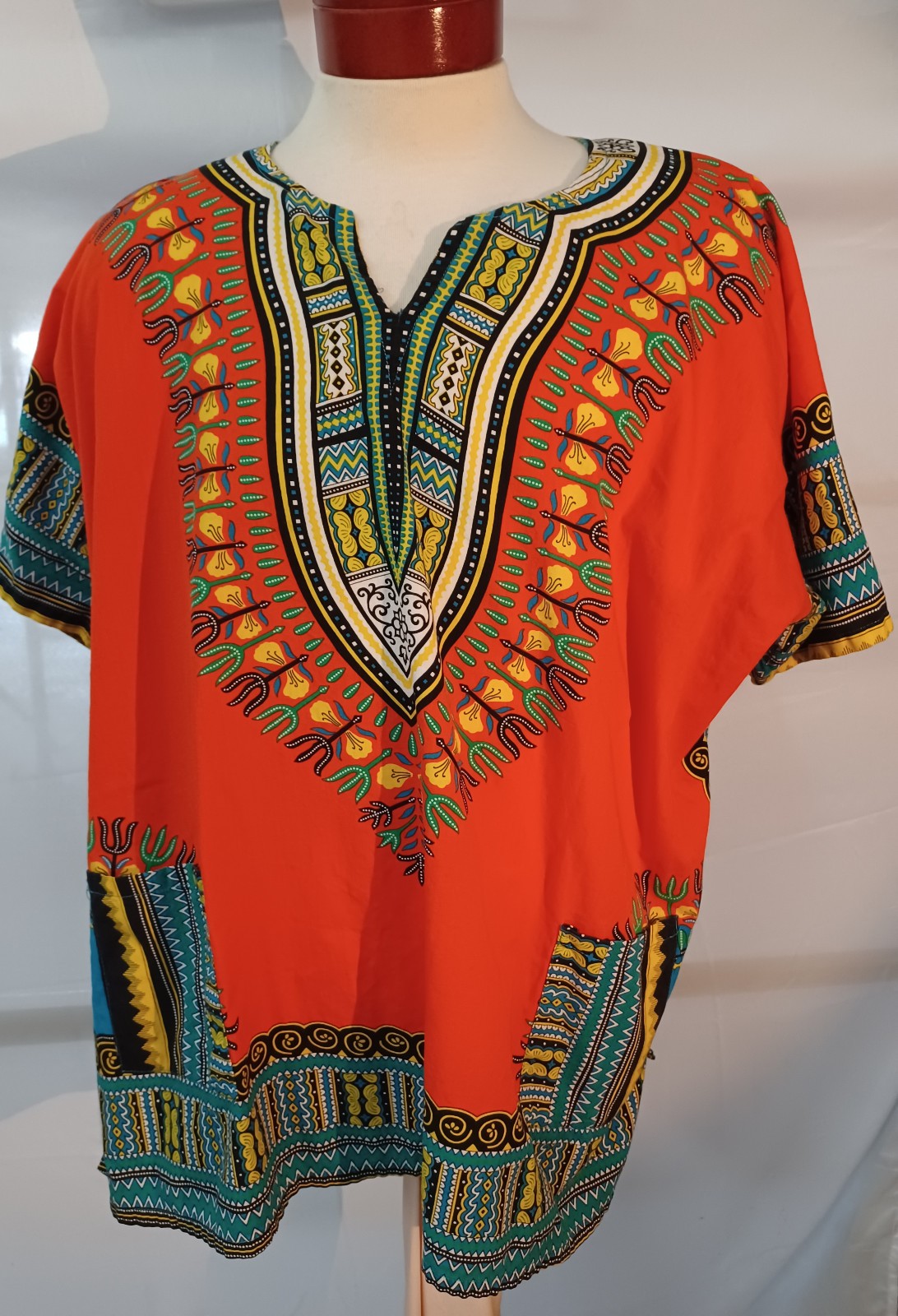 African Style Dashiki Short Sleeve Size X Large
