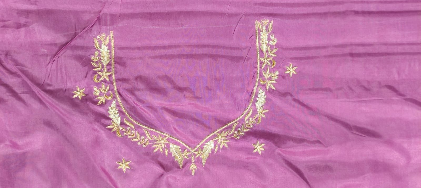 Purple Hand Embroidered Crepe Suit Set with Organza Dupatta | Premium Ethnic…