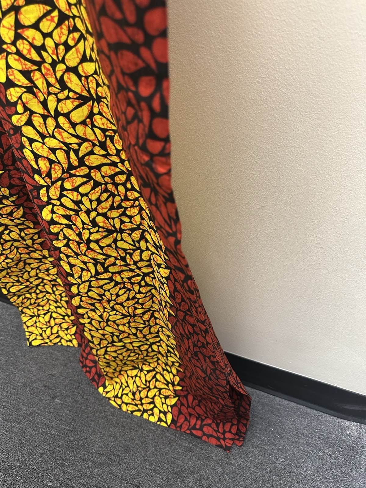 African Nigeria Ankara Kaftan Dress Mixed With Aso Oke. Women Long Dress L- XL