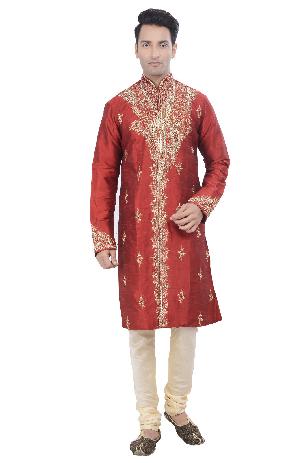 Men’s Wedding Designer Kurta Set Embroidered Traditional Wear Worldwide Postage