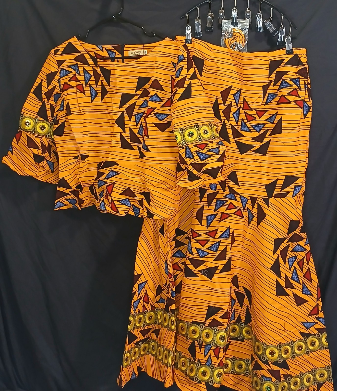 Afripride 2 Piece Women’s Dress Outfit With Earrings