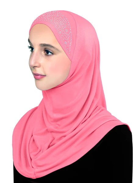 Lot of 12 JUNIOR SIZE Lycra Aiyah one piece Amira Hijab Pull On Headscarf Hijab