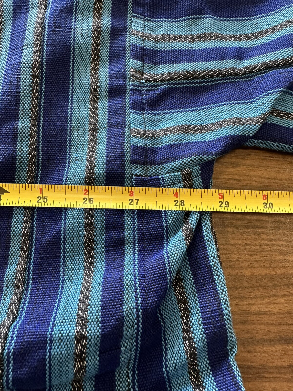 Authentic African Hand Stitched Ghana Smock Kente Fugu Batakari Men Top Blue