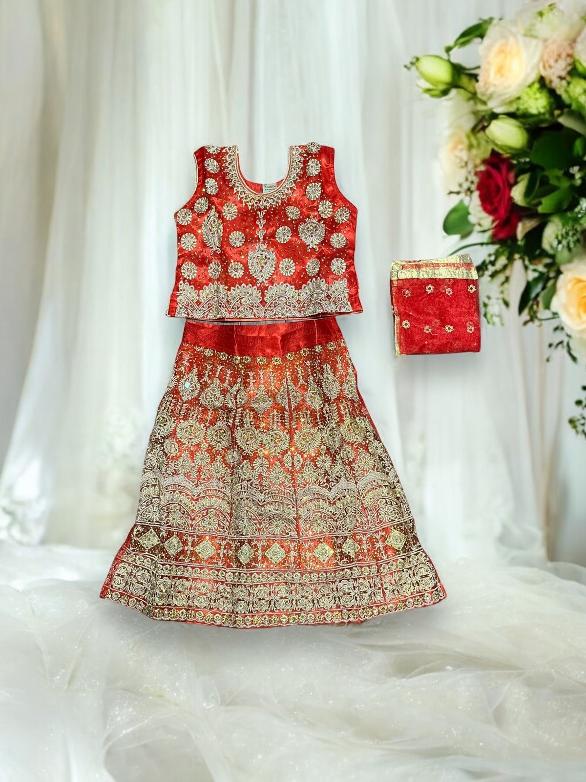 Traditional Girls Lehenga Choli Set – Ethnic Wear for Kids-012