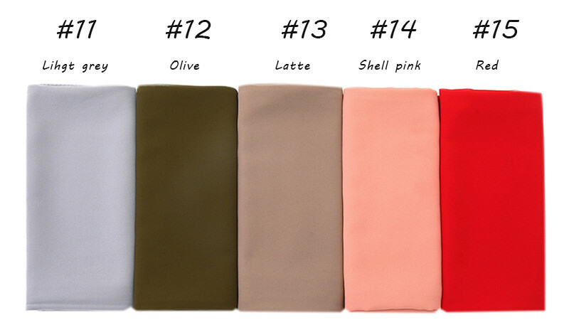 Muslim Plain Chiffon Hijab Scarf Scarves Long Shawl Female Muslim Hijab Wraps