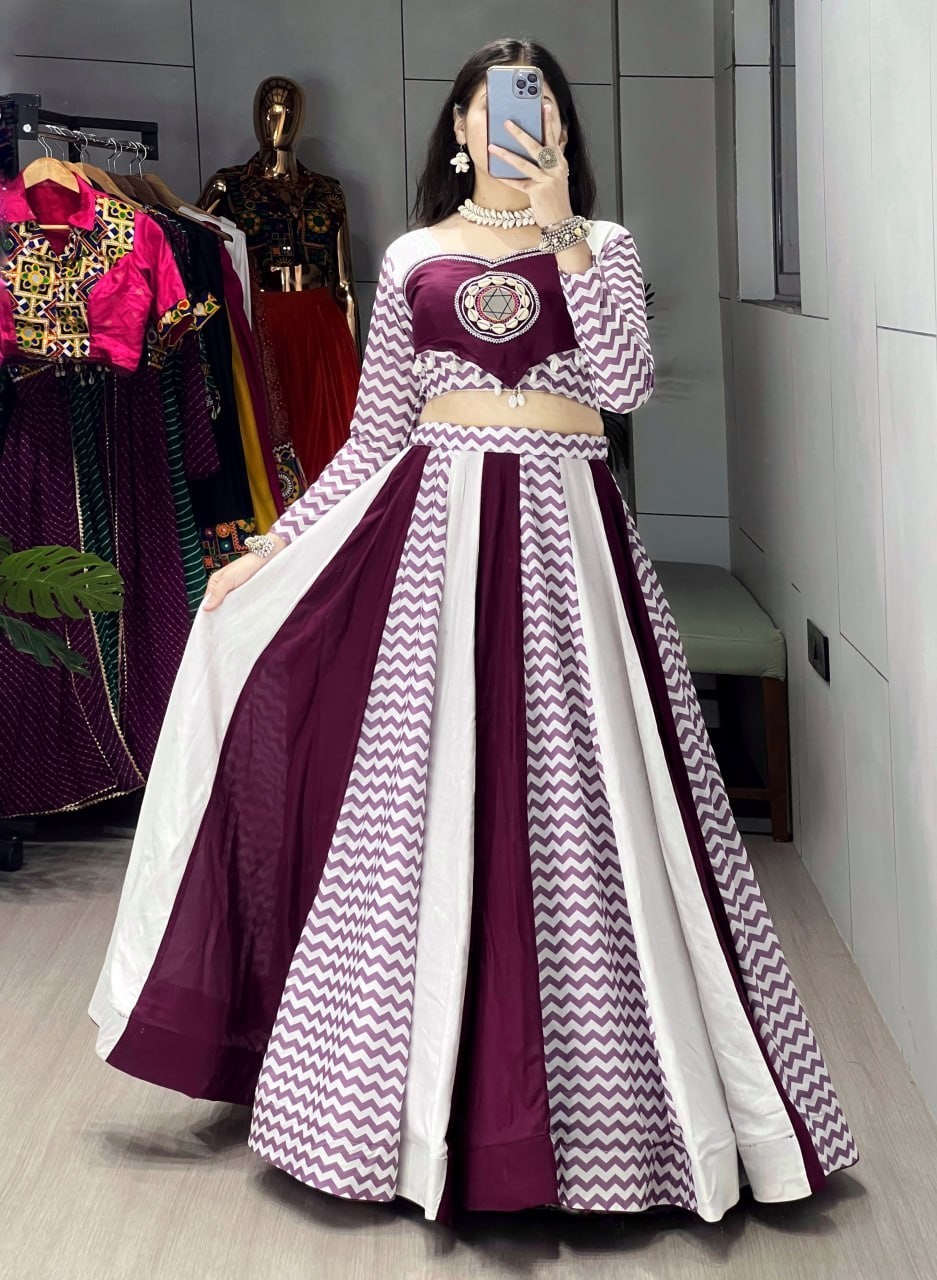 Indian Rayon Cotton Lehenga Choli Birthday Gift for Her Festival Wear