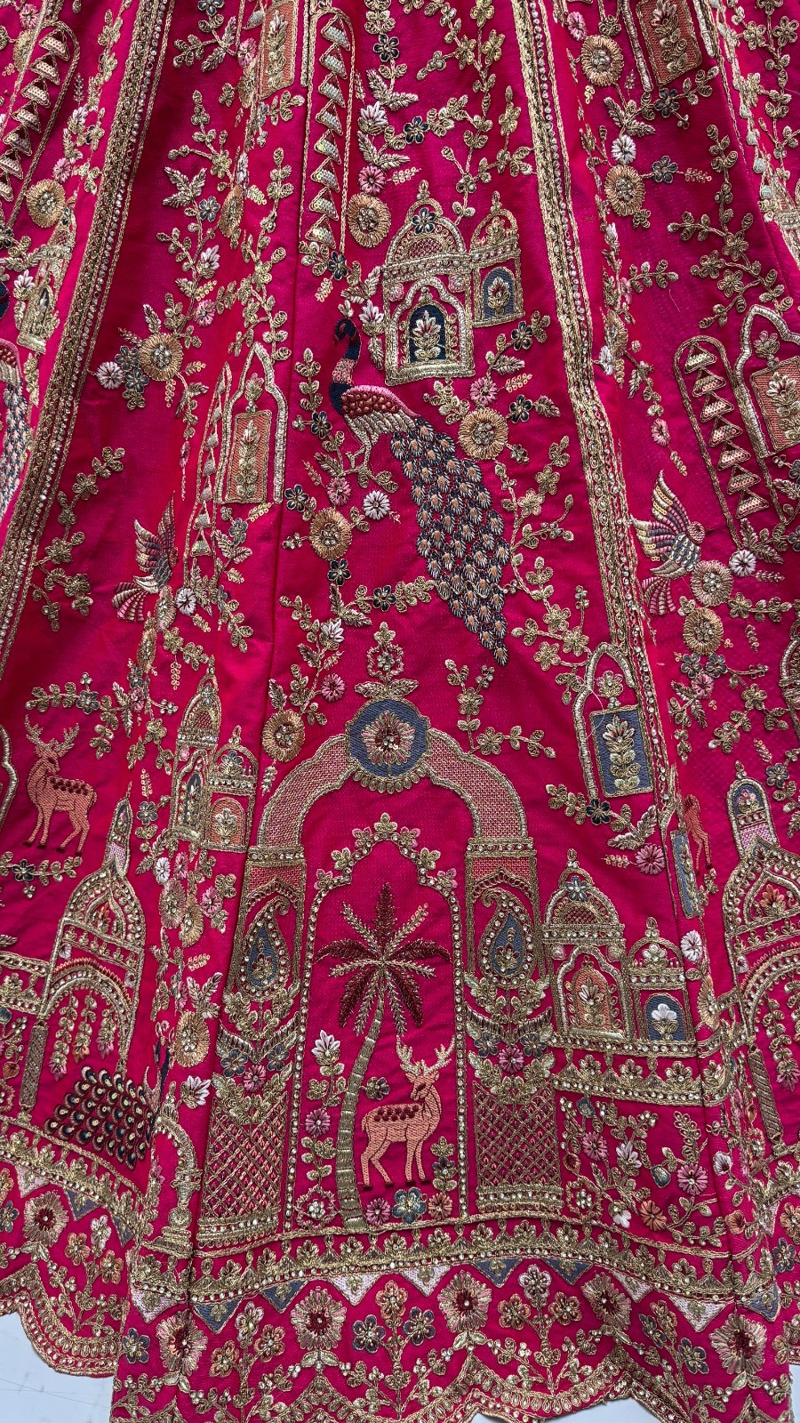 Indian Silk Bridal Lehenga Choli Dori Embroidery Party Wear with Dupatta