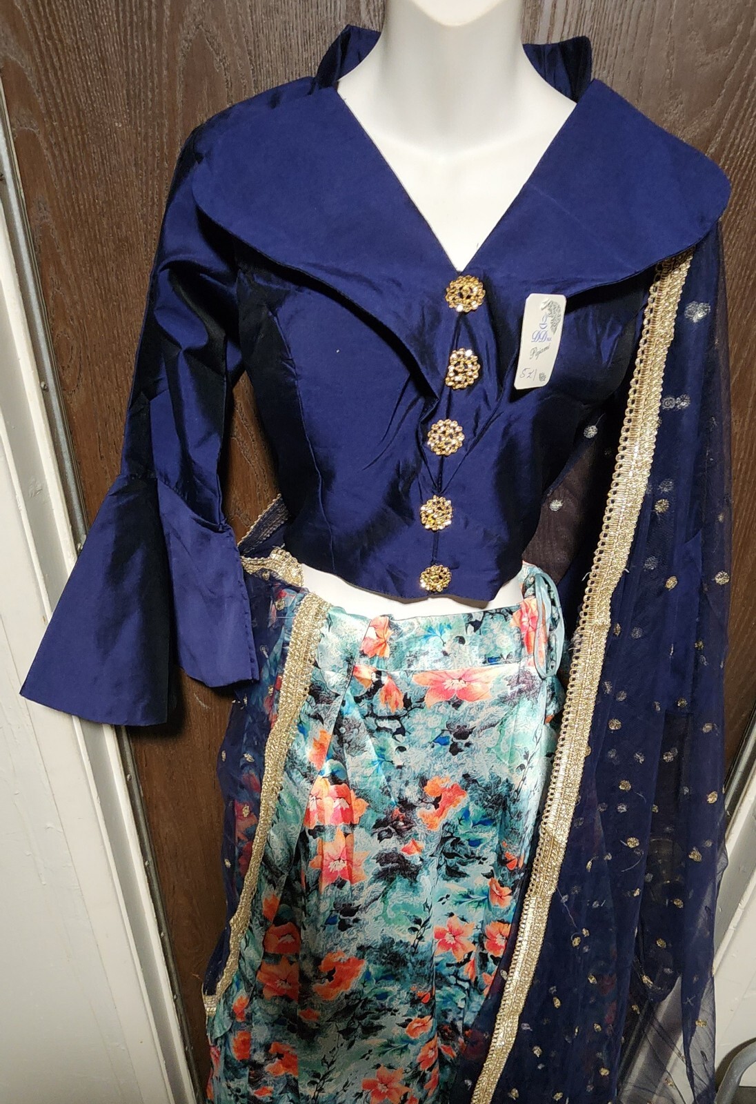 L 40 New Readymade stitched bollywood Partywear Lengha Top Dupatta Dress Gown