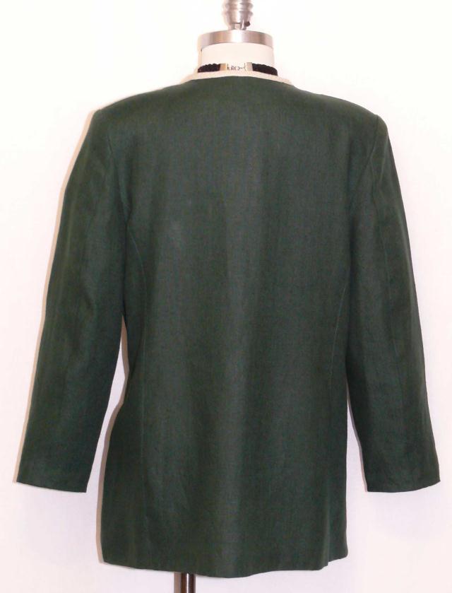 GREEN & BEIGE ~ LINEN ~ German Women SUMMER Sport Hunting Riding Dress JACKET M