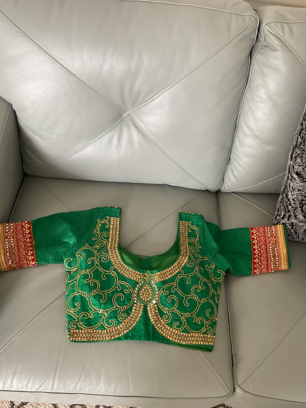 Women chiffon heavy embroider Bollywood Saree Wedding Party Festive Indian paki