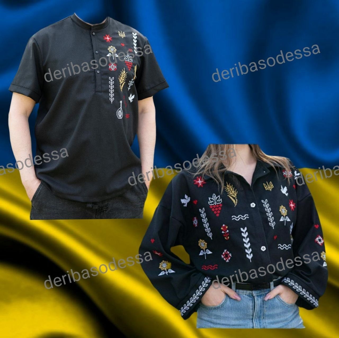 Traditional Ukrainian embroidered clothing Vyshyvanka S,M,L,XL,2XL,3XL,4XL