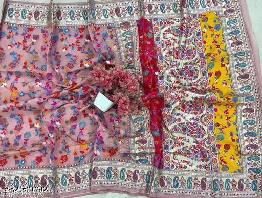 Handloom Silk Weaving Classic Pashmina Silk Cotton Saree