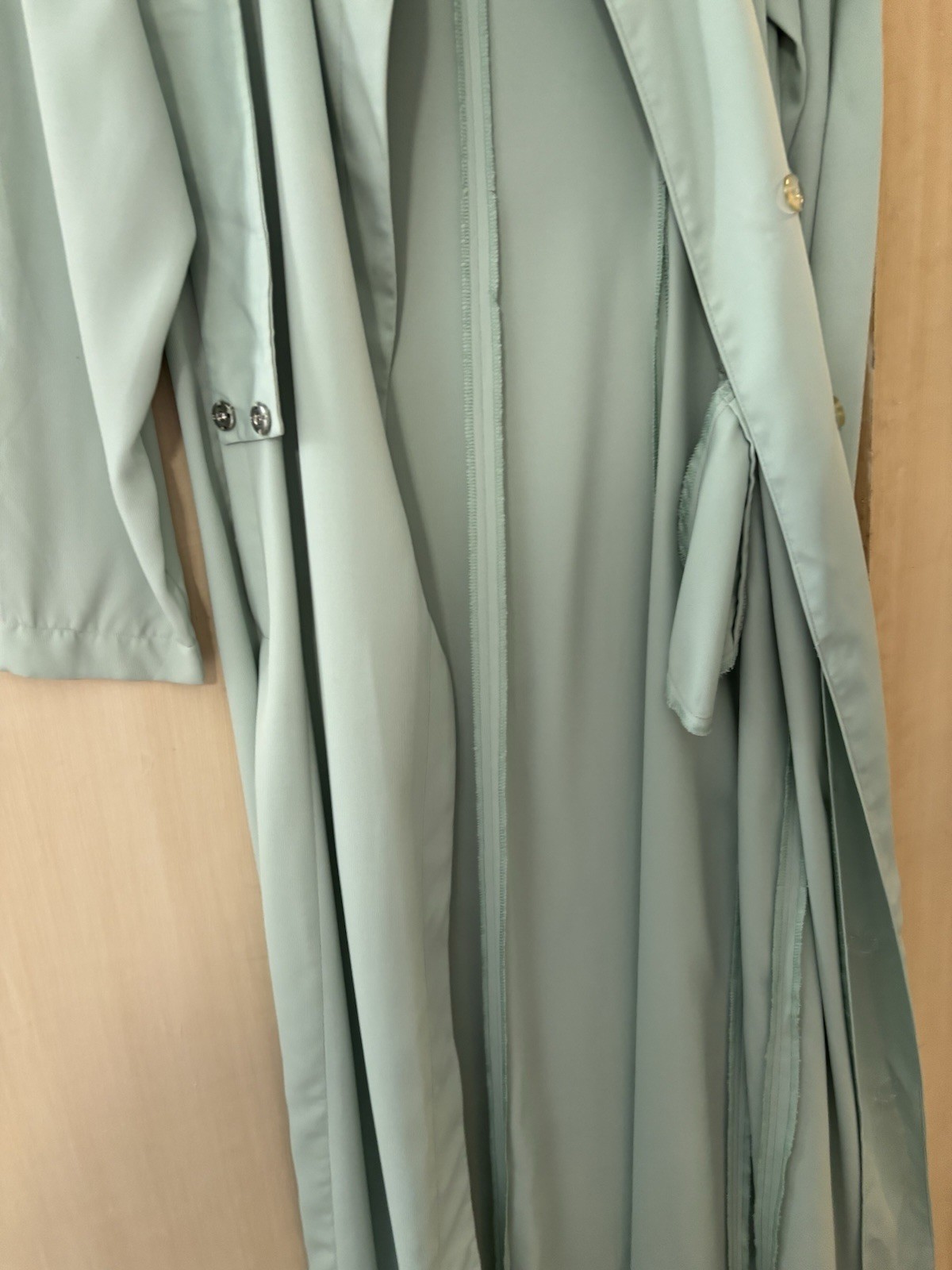 NIHAN (Turkish Designer) Modest Prayer Dress Approx 10, Sage,Button Snap Closure
