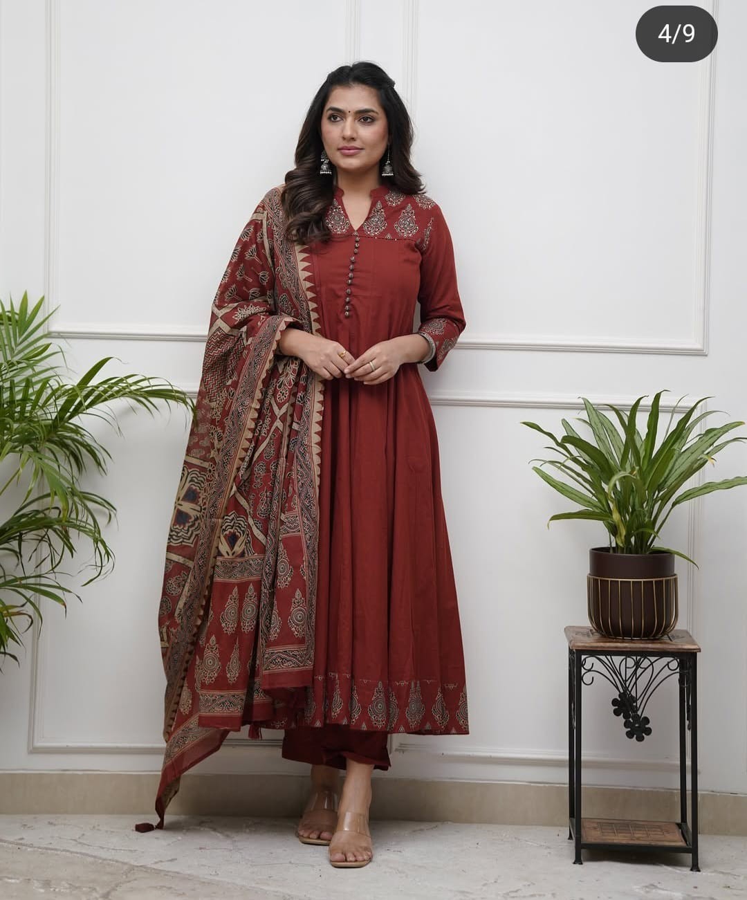 Wedding Party Anarkali Kurta Pant With Dupatta Set Ready To Wear Salwar Kameez