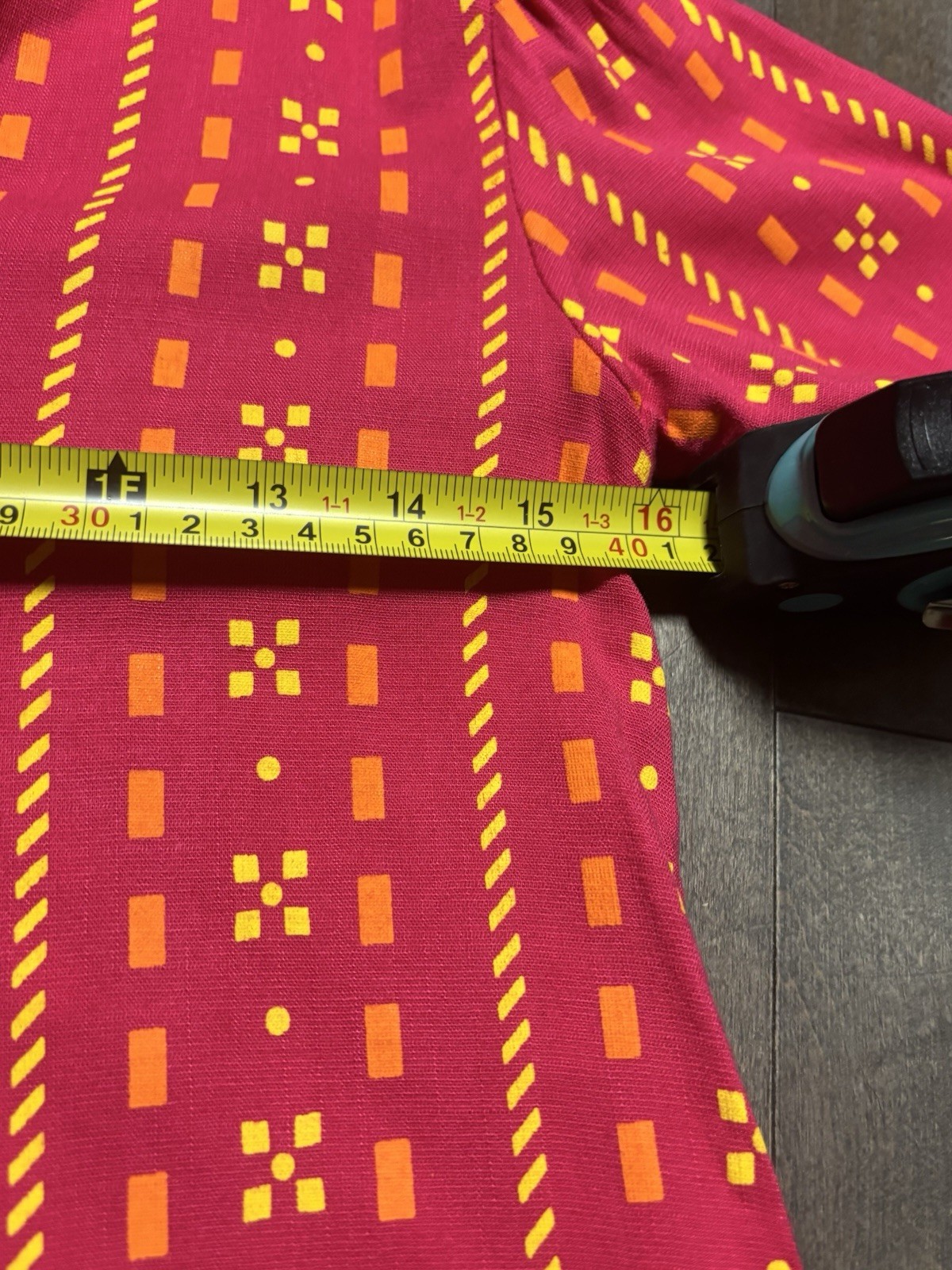 Ochre Girls 9/10 Pink Orange Geometric Kurta Tunic Top Boho 3/4 Sleeve Pockets