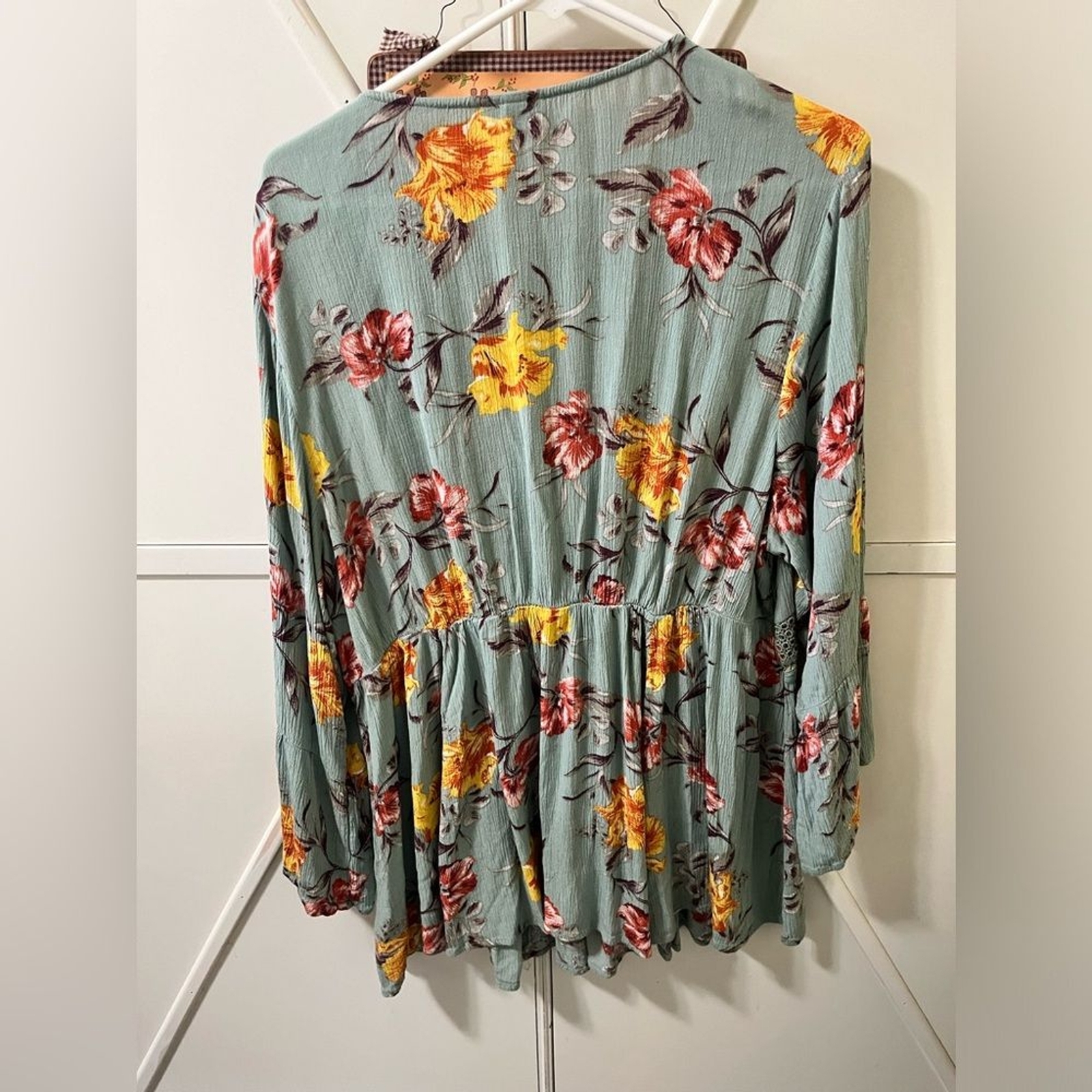 Torrid lace up babydoll blouse