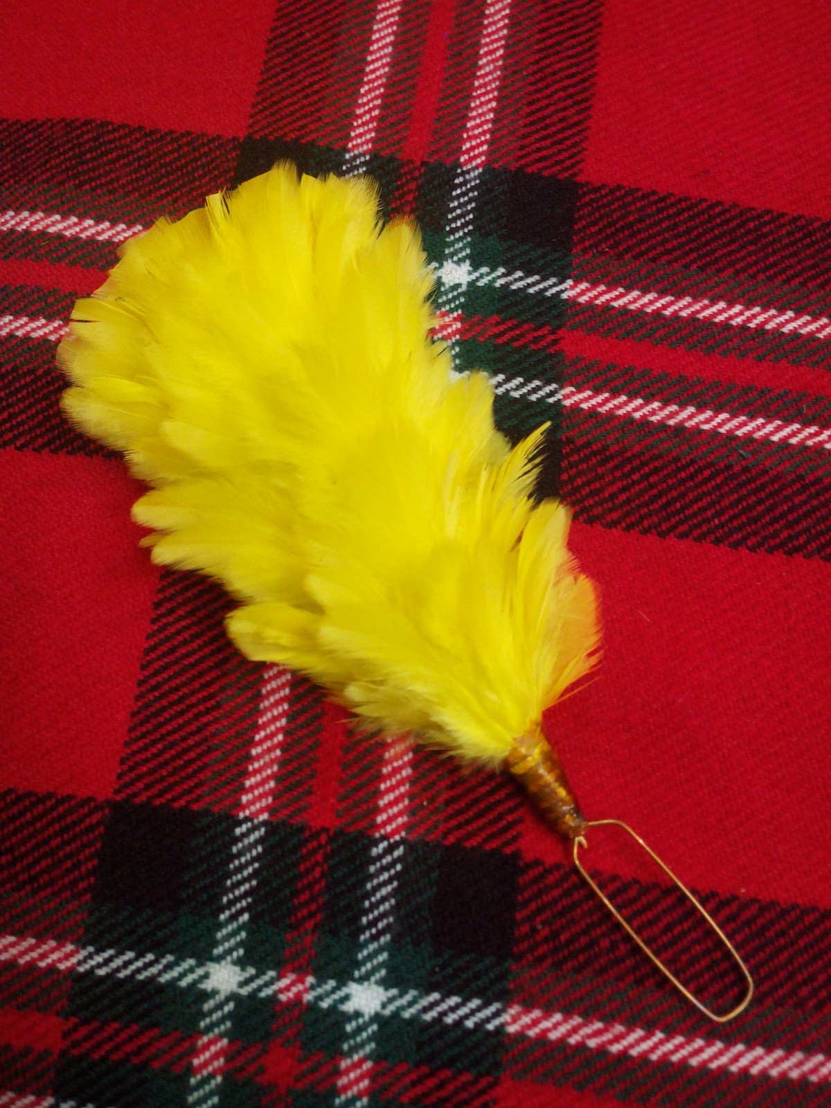 TC Yellow Feather Hackle Plume Glengarry Cap/Balmoral Hats feather hackle 5.5″