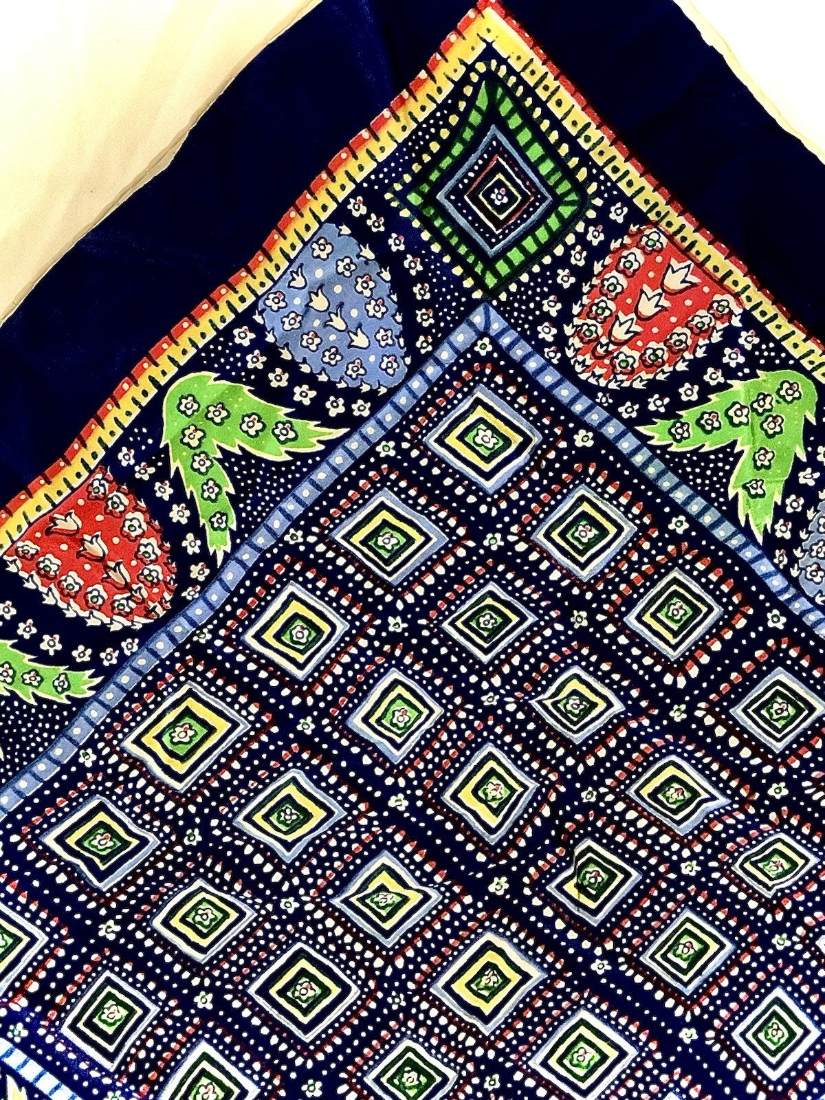 Hokokai style Indonesian Batik Style Cloth In Vibrant Colors