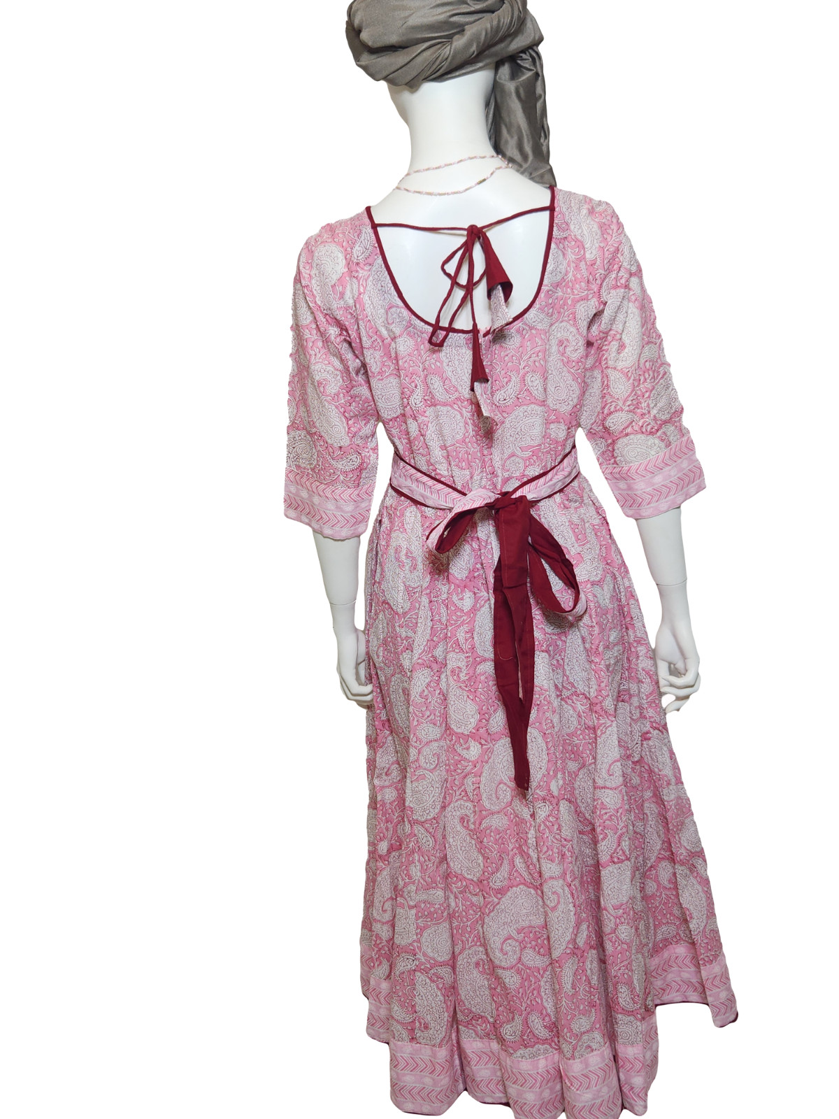 Anarkali set – Light Pink/Red