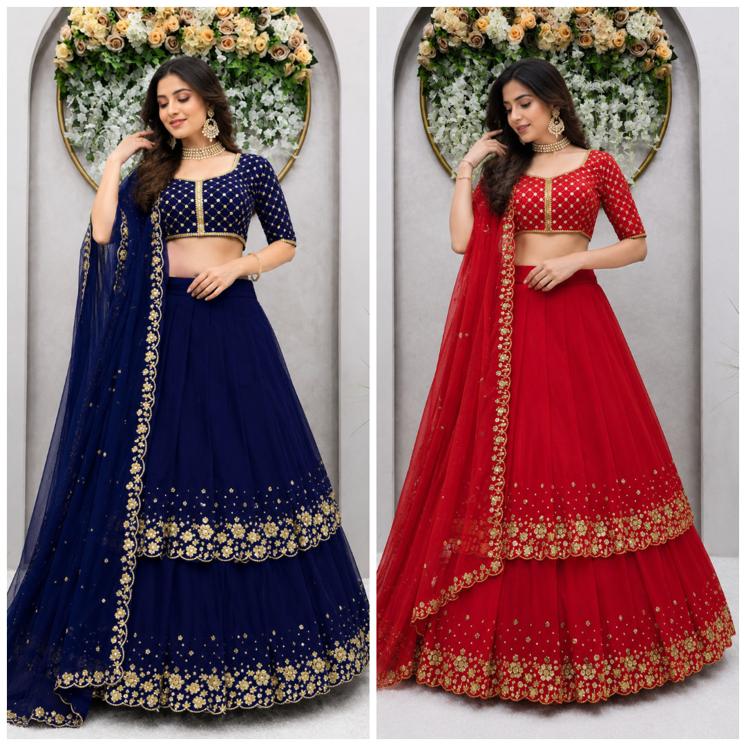 DESIGNER LEHENGA CHOLI INDIAN BOLLYWOOD WEDDING PARTY PAKISTANI WEAR READYMADE