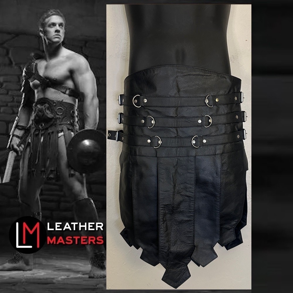Leathermasters Custom Gladiator Kilt 31-38″ waist adjustable 22″ drop