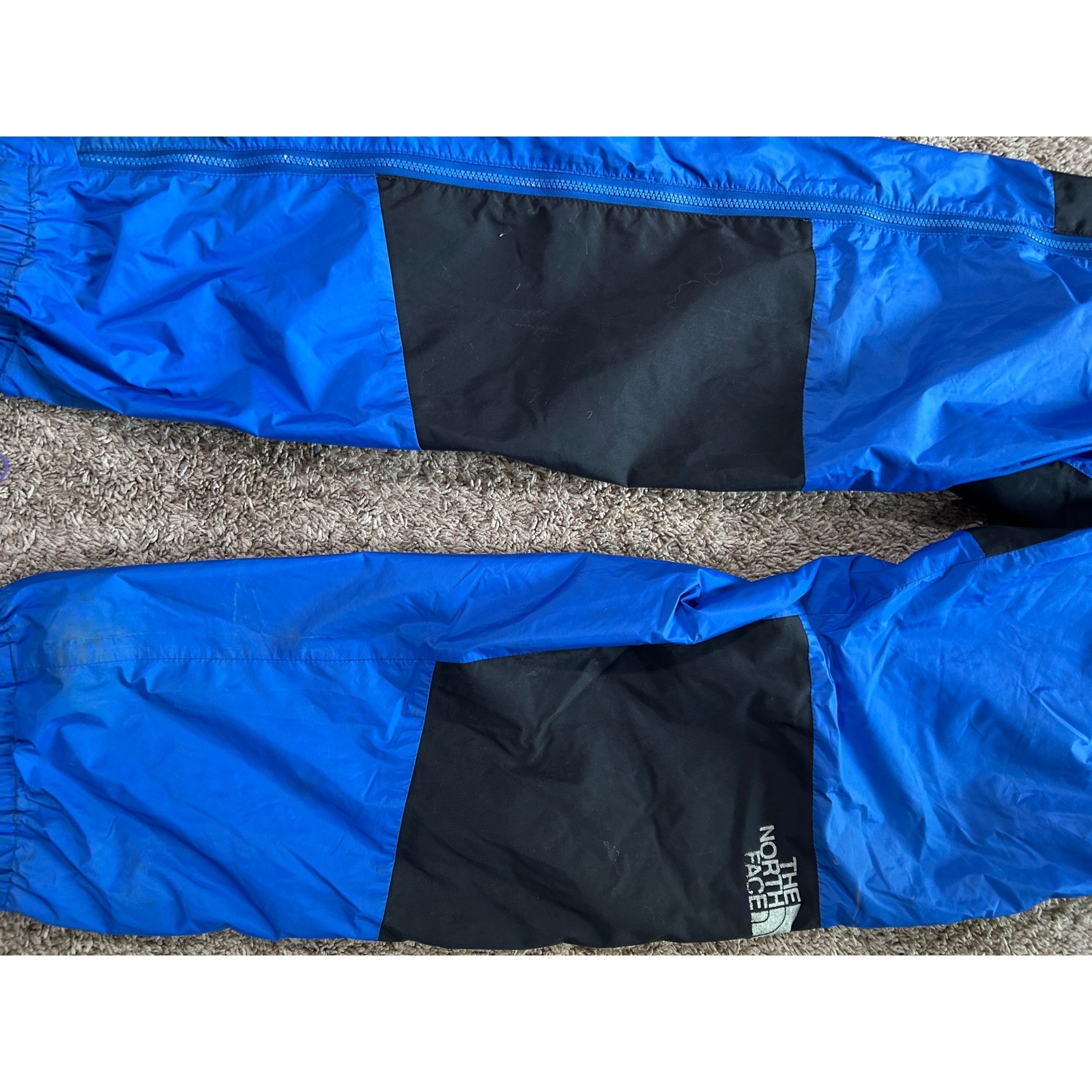 The North Face Vintage Gore-Tex Rain Pants Blue Black Colorblock Womens Small