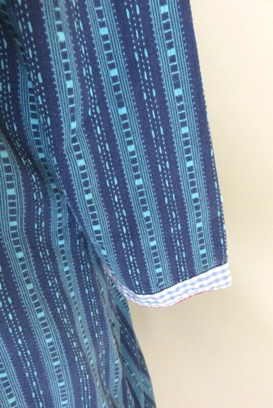 Aarong Women Kurta Embroidered Indian Pakistan Kaftan Ethnic Top Blouse Blue 38