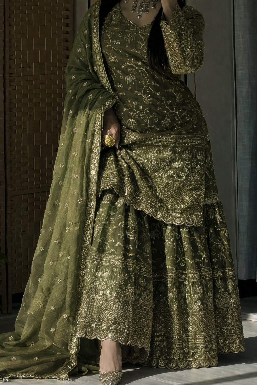 Salwar Ready To Wear Fancy Mahanadi Color Palazzo Suit Party Bollywood Wedding
