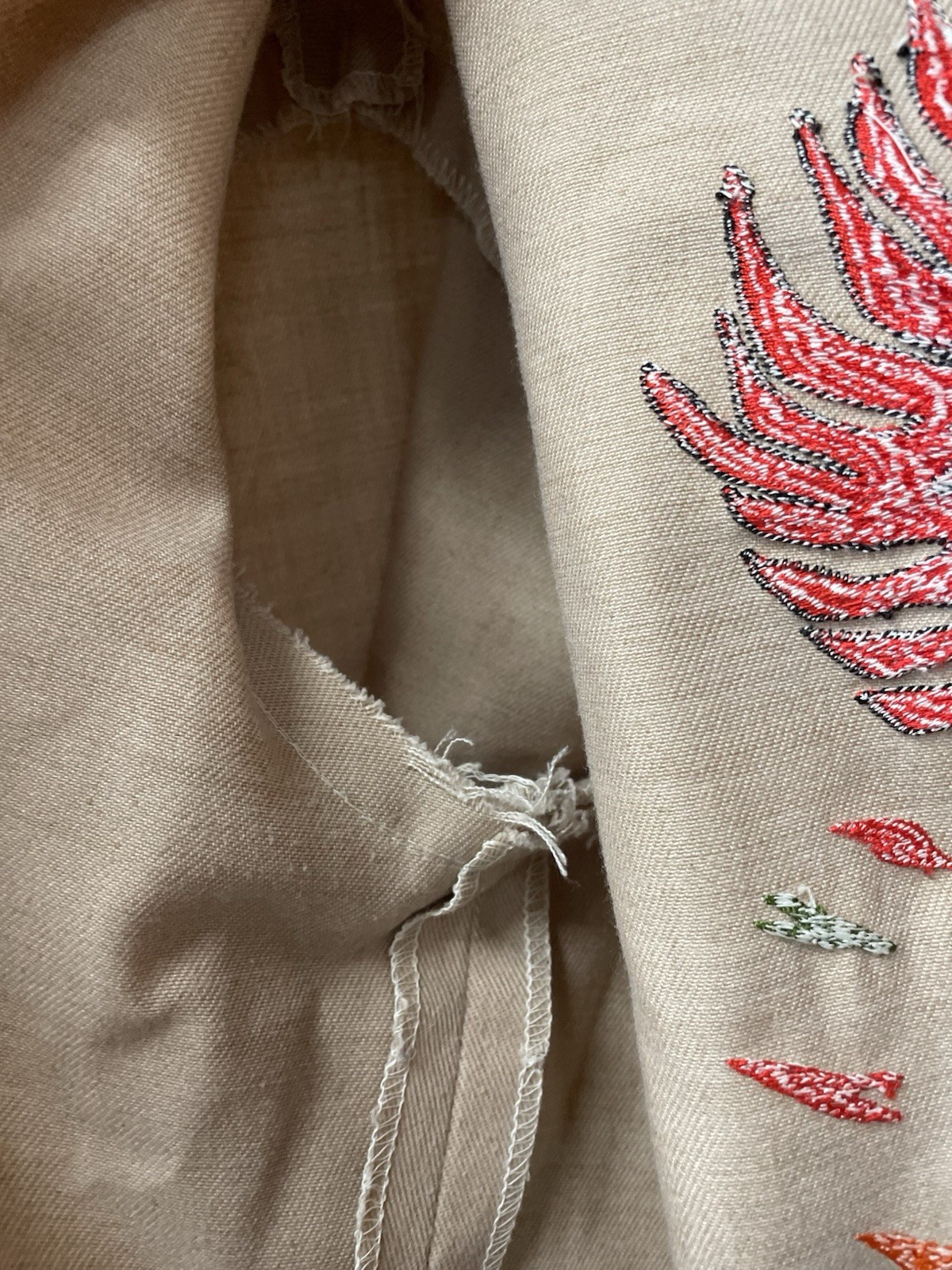 Custom Made Embroidered Native American Dance Figures & Phoenix Tan Jacket