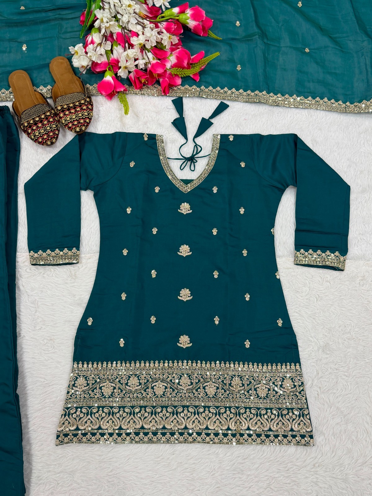 Designer Indian Pakistani top plazzo Bollywood Dress Party Wear Suit wedding
