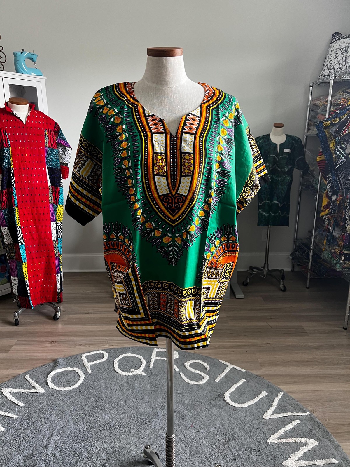 African Print Danshiki Top: Unisex Ethnic Blouse, 100% Cotton