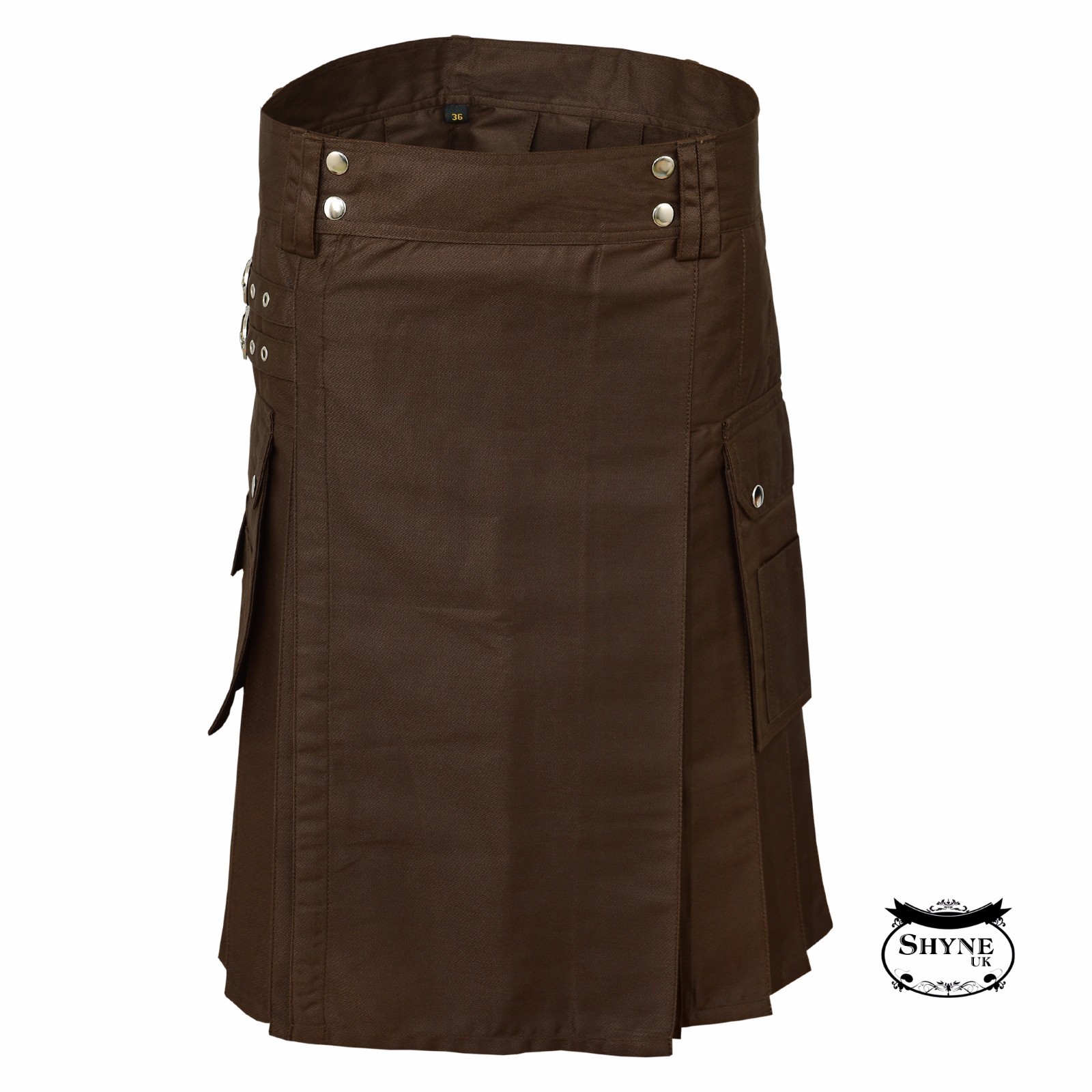 Chocolate Brown Men Fashion Sport Utility Kilt Deluxe Kilt Adjustable