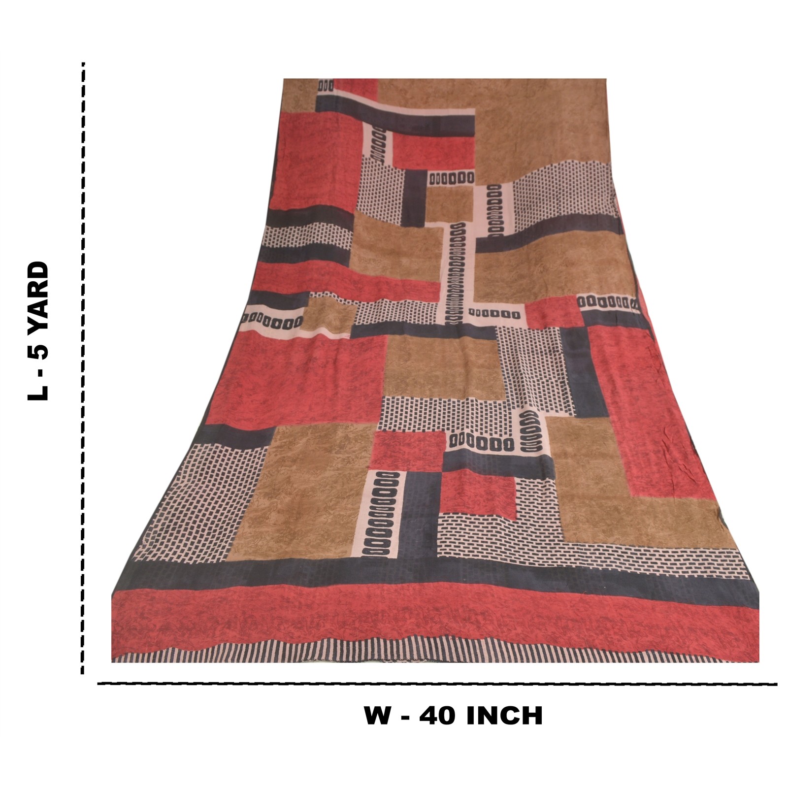 Sanskriti Vintage Indian Sarees Pure Georgette Silk Printed Fabric Craft Sari