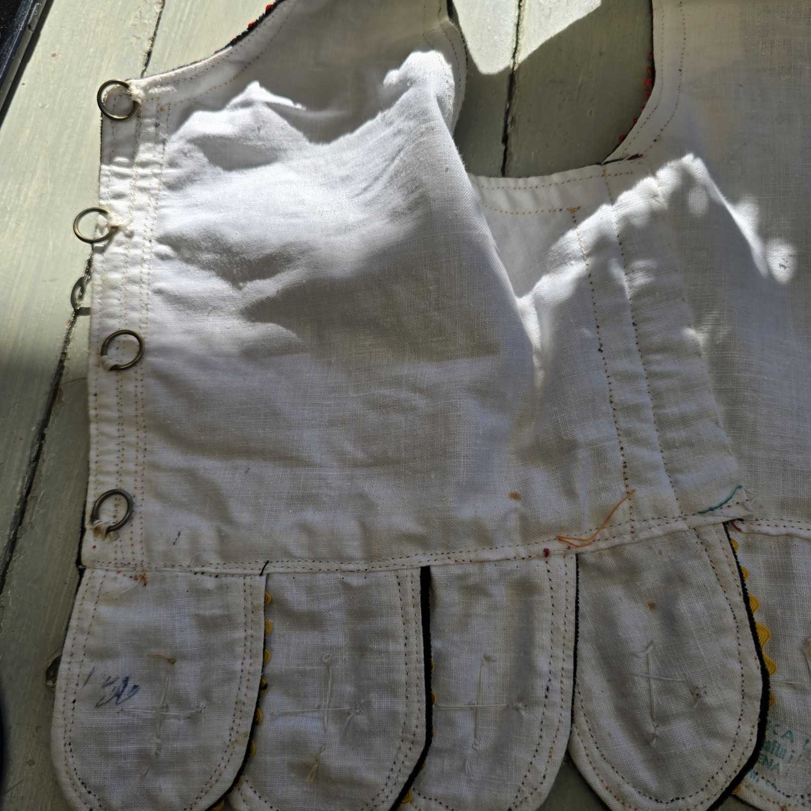 SMALL Vintage Polish European Velvet Beaded Sequins Polk Vest German Corset READ