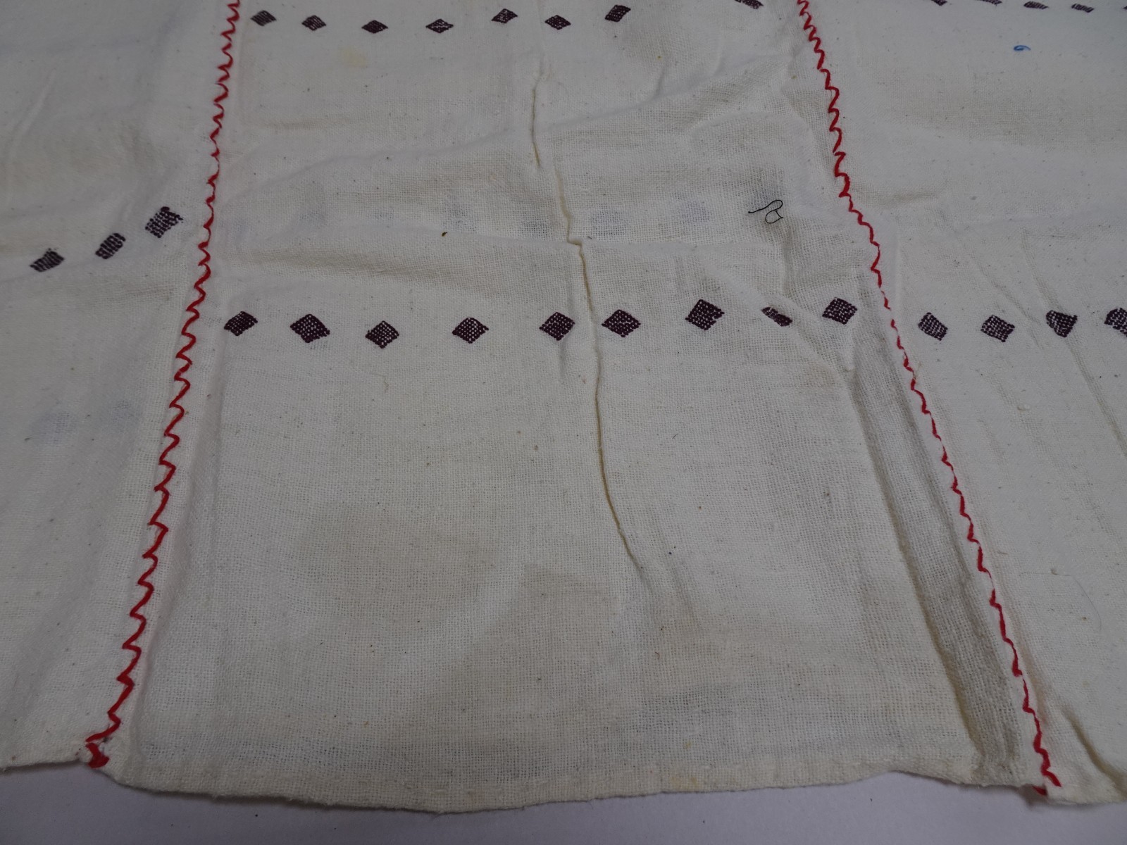 Mexican Cotton Huipil Dress Amuzgo Oaxaca Turquoise White Maxi Kaftan Tunic