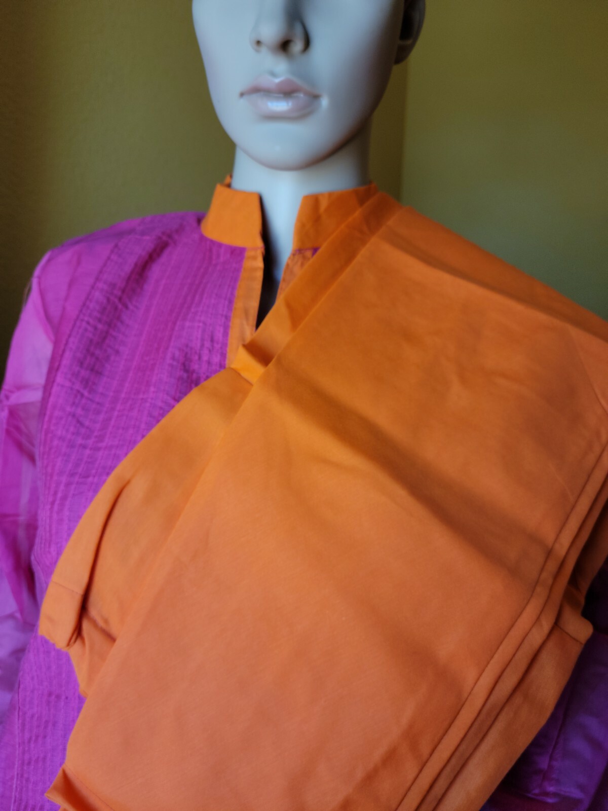 Ready Made Chanderi Silk Churidar Salwar With Beautiful pattern, bust 38 inch