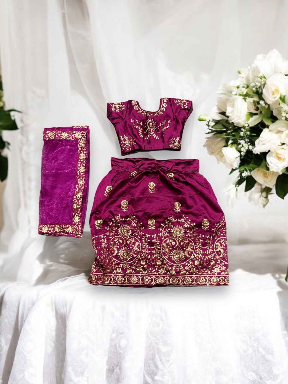 Adorable Little Girls’ Traditional Lehenga Set – 004
