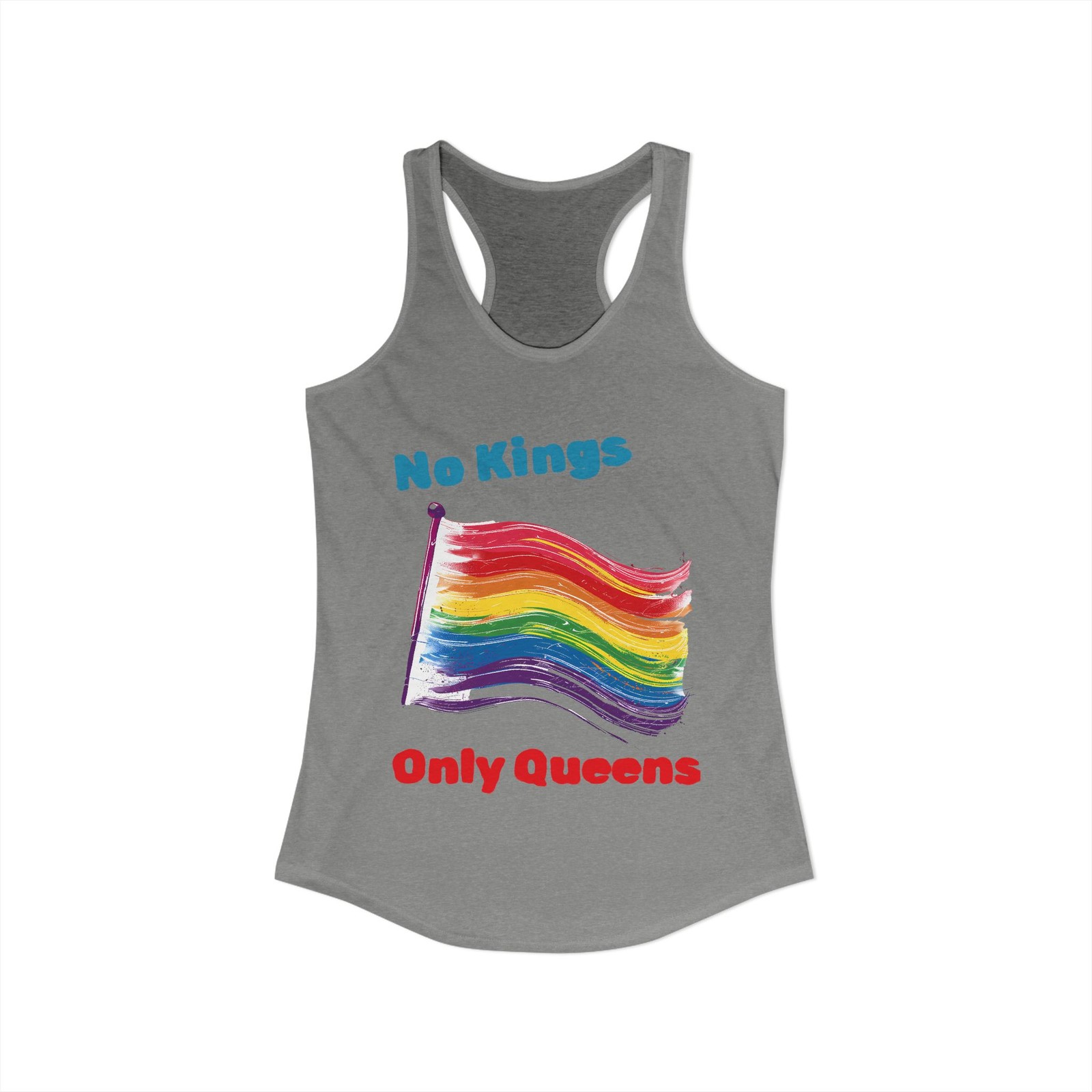 Pride Graphic Tank Top – No Kings Only Queens, LGBTQ Apparel, Summer Outfit