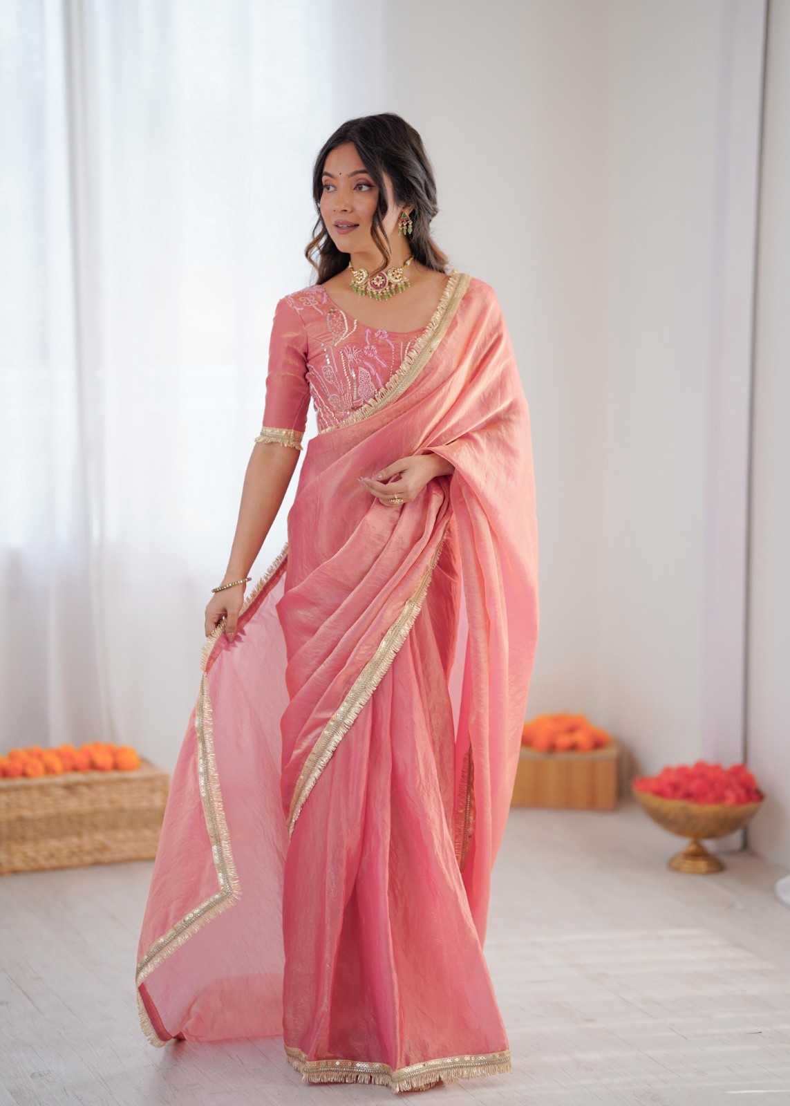 Saree Party Indian Wear Sari Designer Bollywood Blouse Wedding Ethnic Pakistani