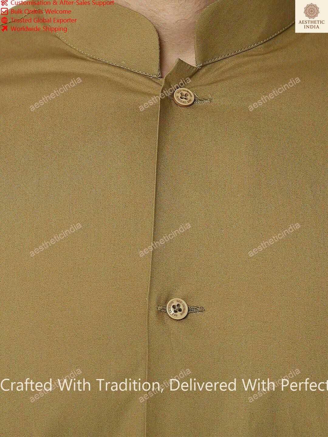 Mens Kurta Clothing Handmade Fashion Shirt Cotton New Dress Kurta