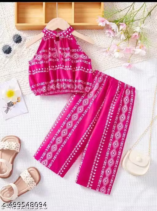 Elegant Girls Top & Bottom Sets Rayon fabric / Top & Bottom Sets for diwali