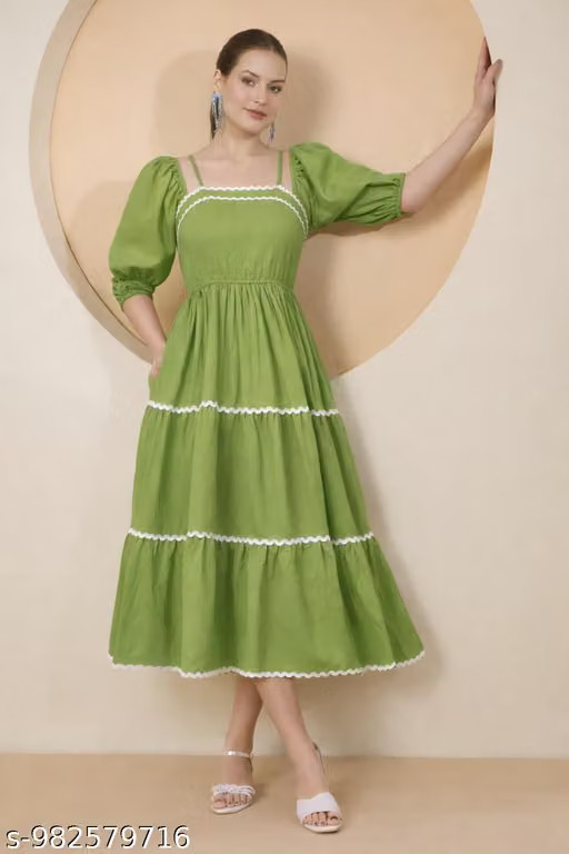 women square neck fit and flare unique classic fancy dresses