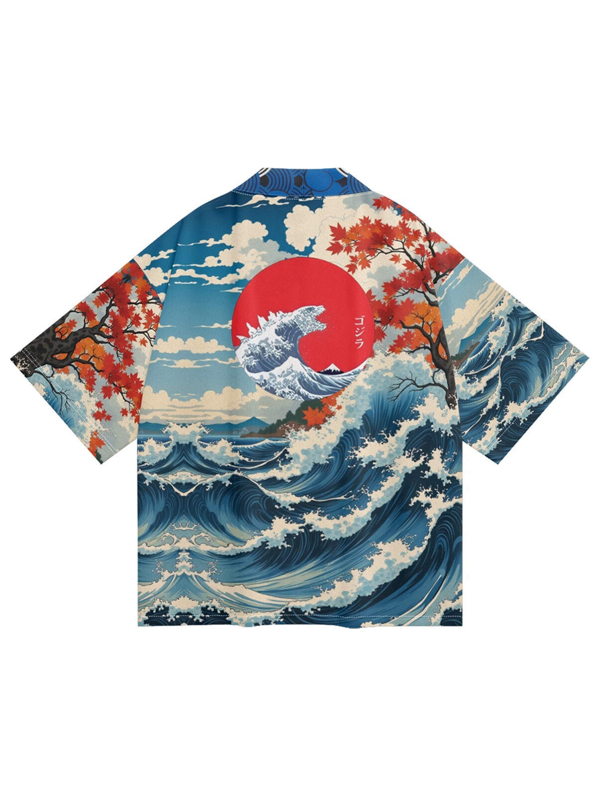Niepce Men’s Japanese Streetwear Kimono Lightweight Printed Cardigan