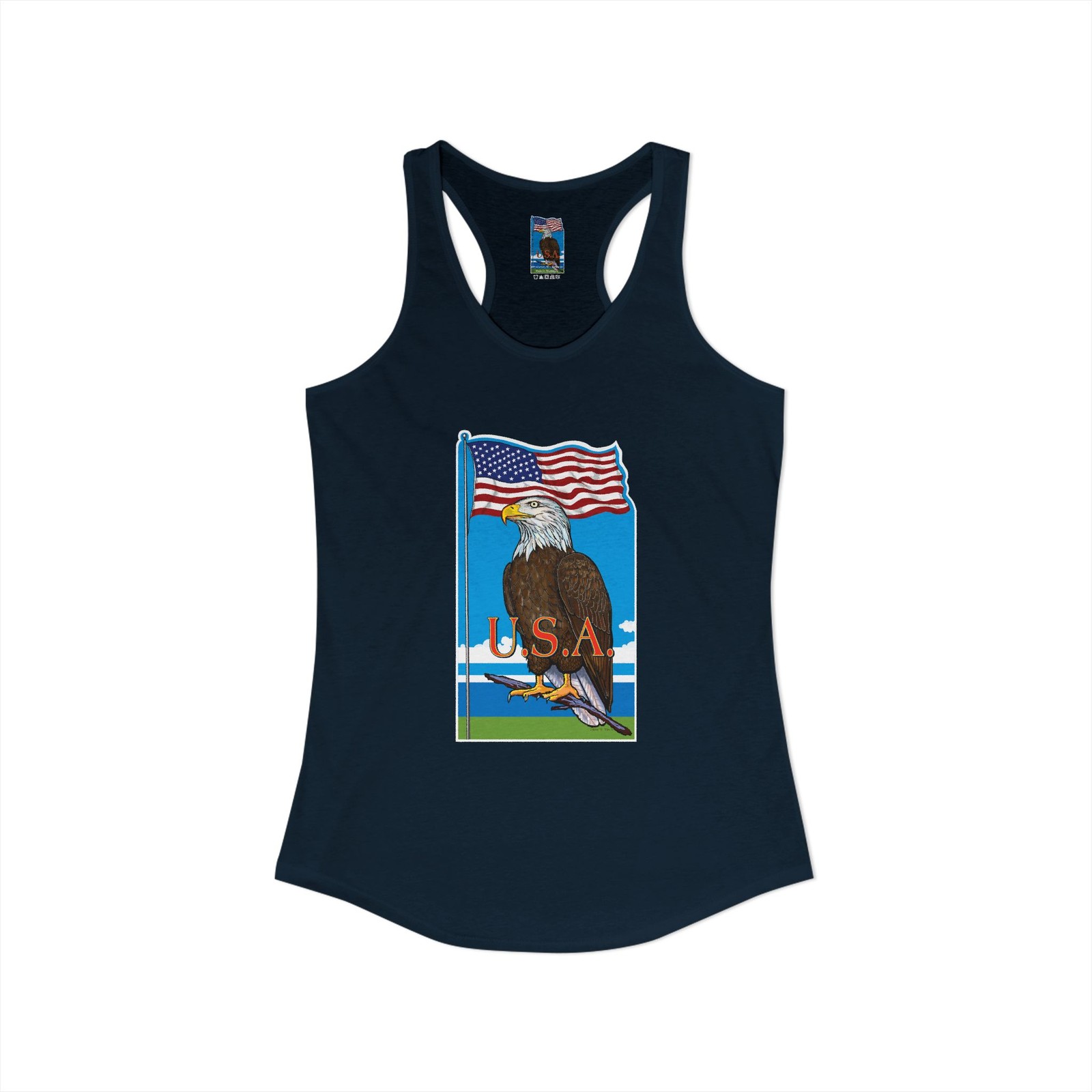 FLAG EAGLE U.S.A.Blue Sky. Tank Top,