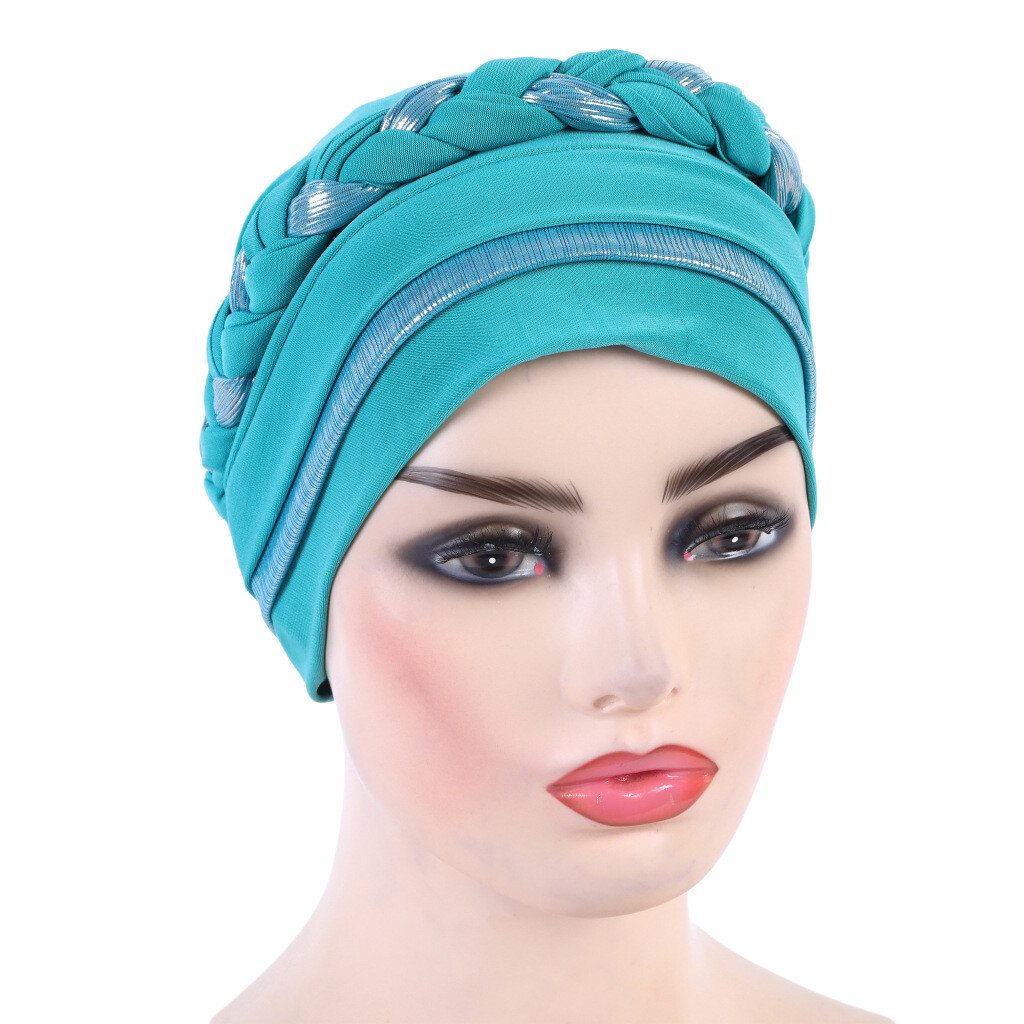 New Women Turban Hat Muslim Cancer Chemo Hair Loss Cap Women Hijab Head Scarf