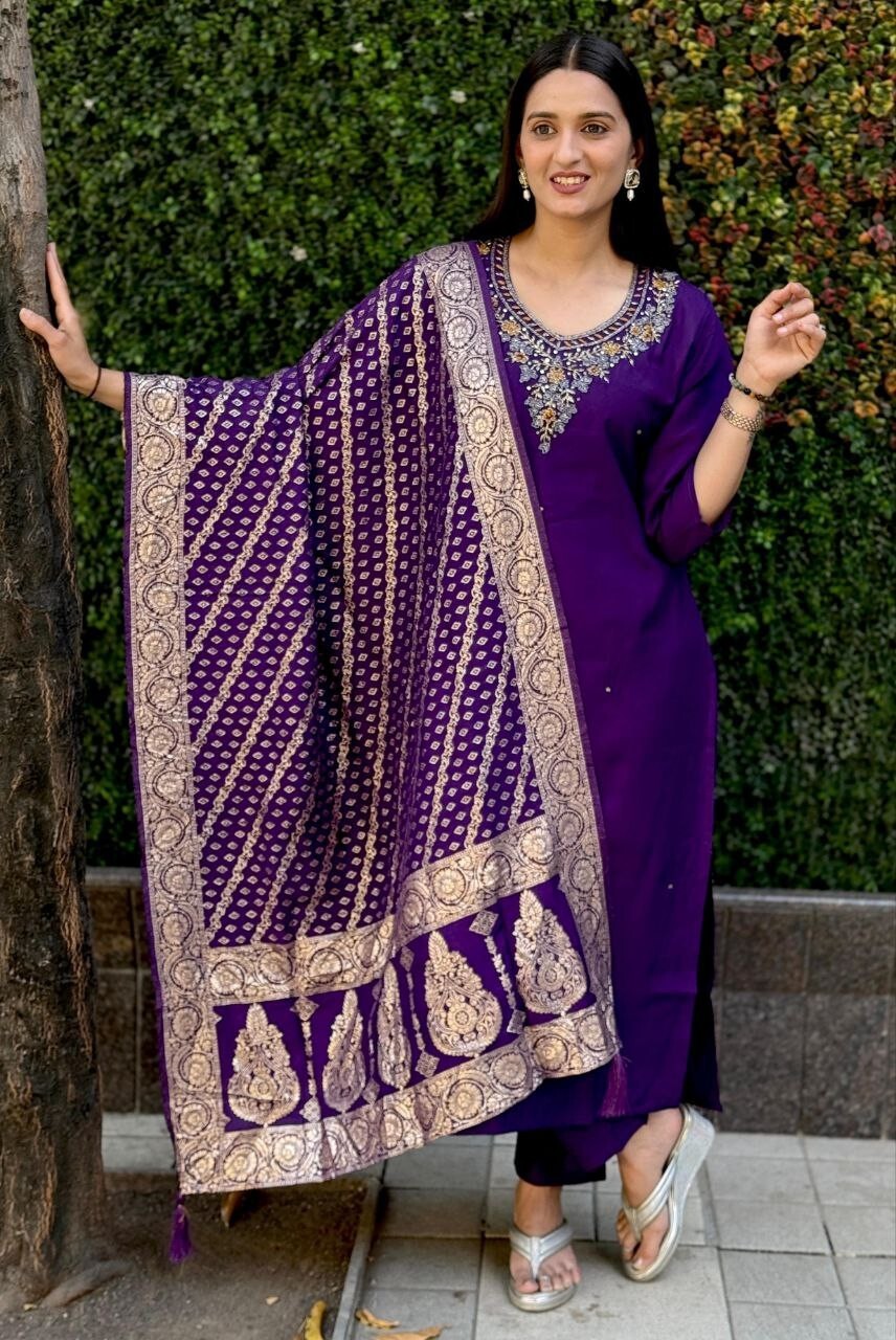 Pakistani Salwar Kameez Readymade 3 Piece Suits Wedding Party Handwork Dress New